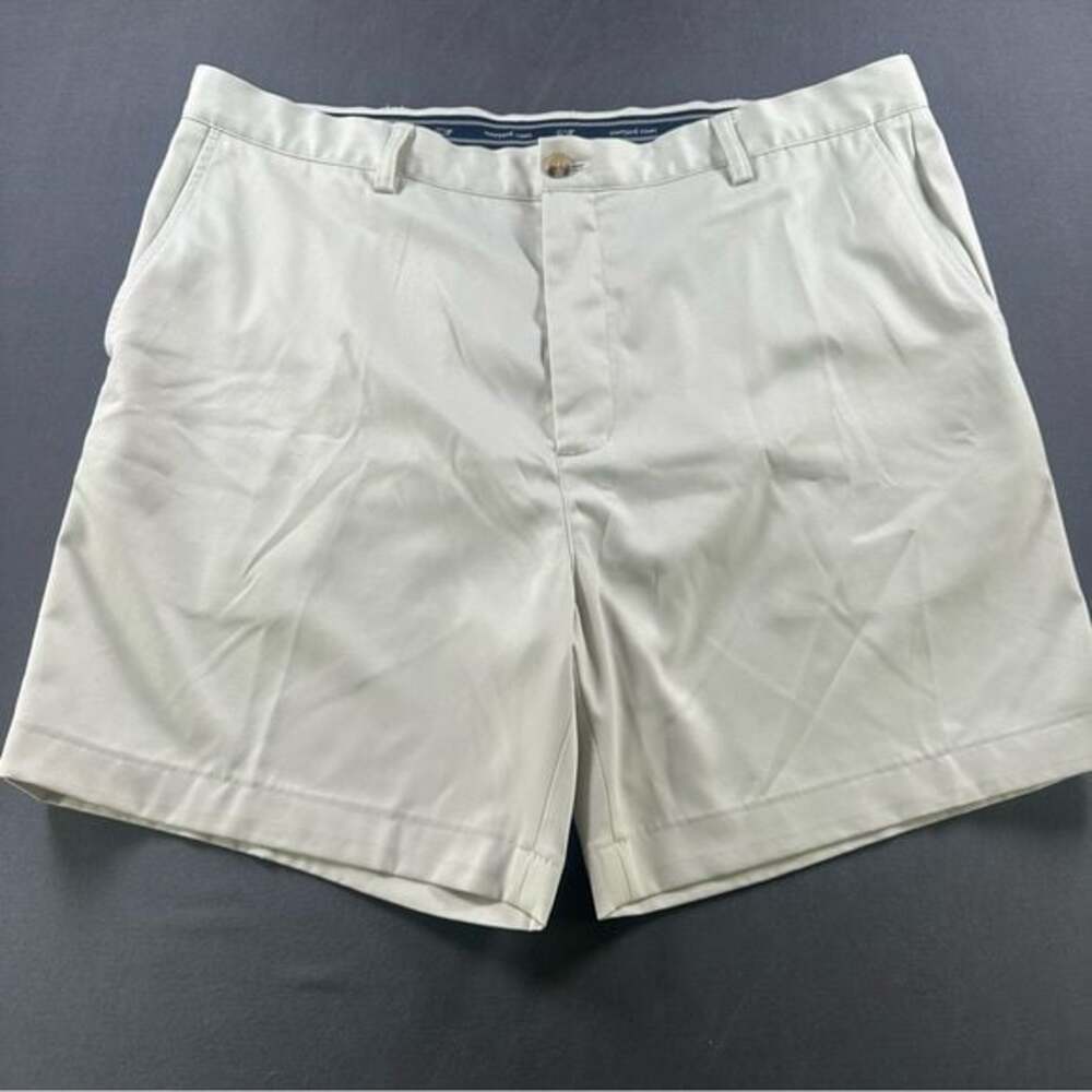 Vineyard Vines Links Shorts Mens 40 Sand Beige Performance Chino Golf short